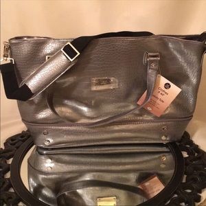 New silver luxury tote by Joy HSN